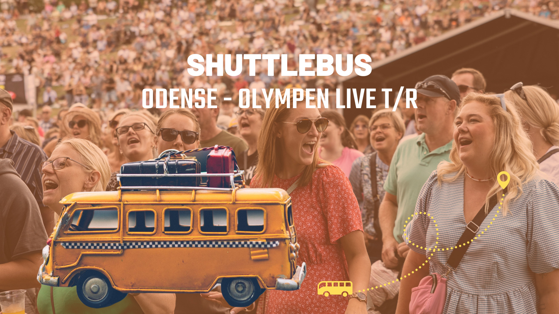 Shuttlebus Odense til Olympen Live og retur
