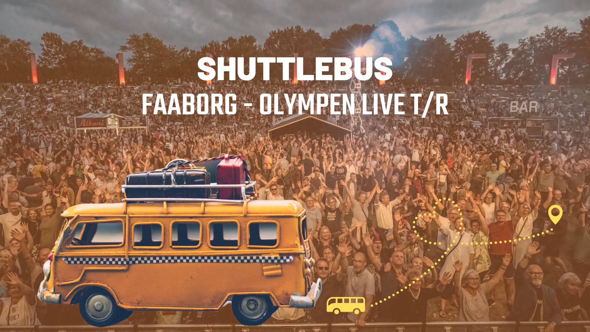 Shuttlebus Faaborg til Olympen Live og retur